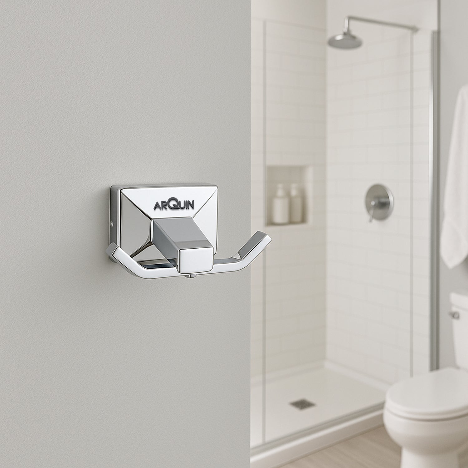 Heavy Grade Stainless Steel Double Robe Hook for Towel & Clothes