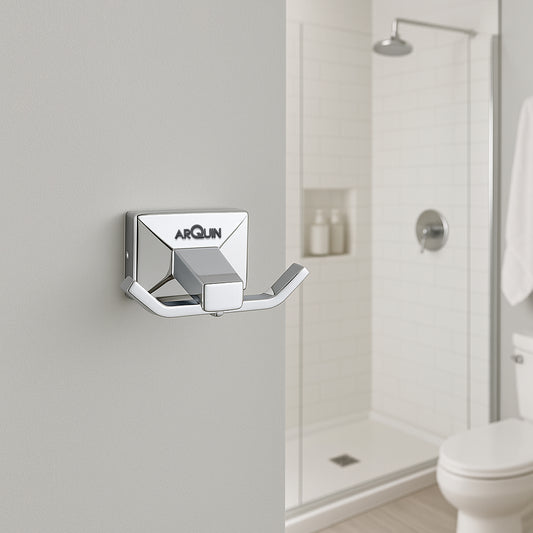 Heavy Grade Stainless Steel Double Robe Hook for Towel & Clothes