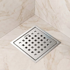 Square Floor Drainer 304 SS Grade Without Cockroach Trap (6x6 Inch)
