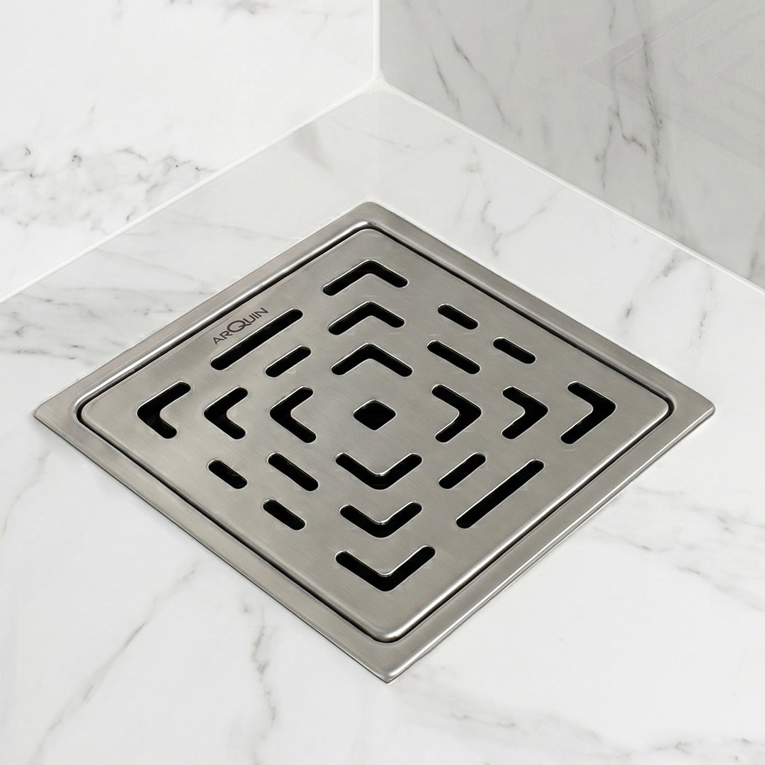 Square Floor Drainer 304 SS Grade with Cockroach Trap (5X5 Inch)