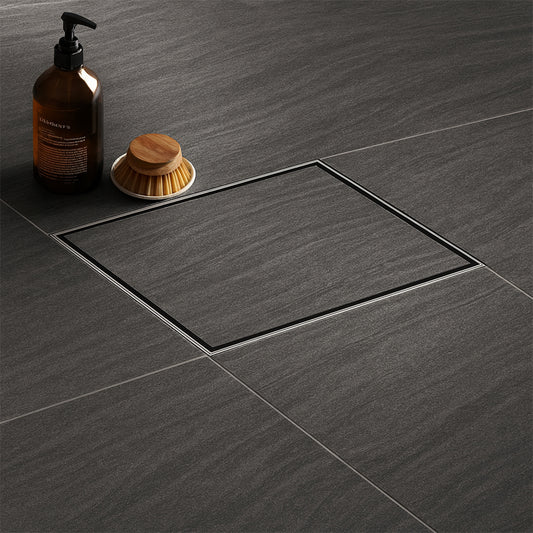 Sliver-Matt Square Tile Insert Floor Drainer with Cockroach Trap (5X5 Inches)