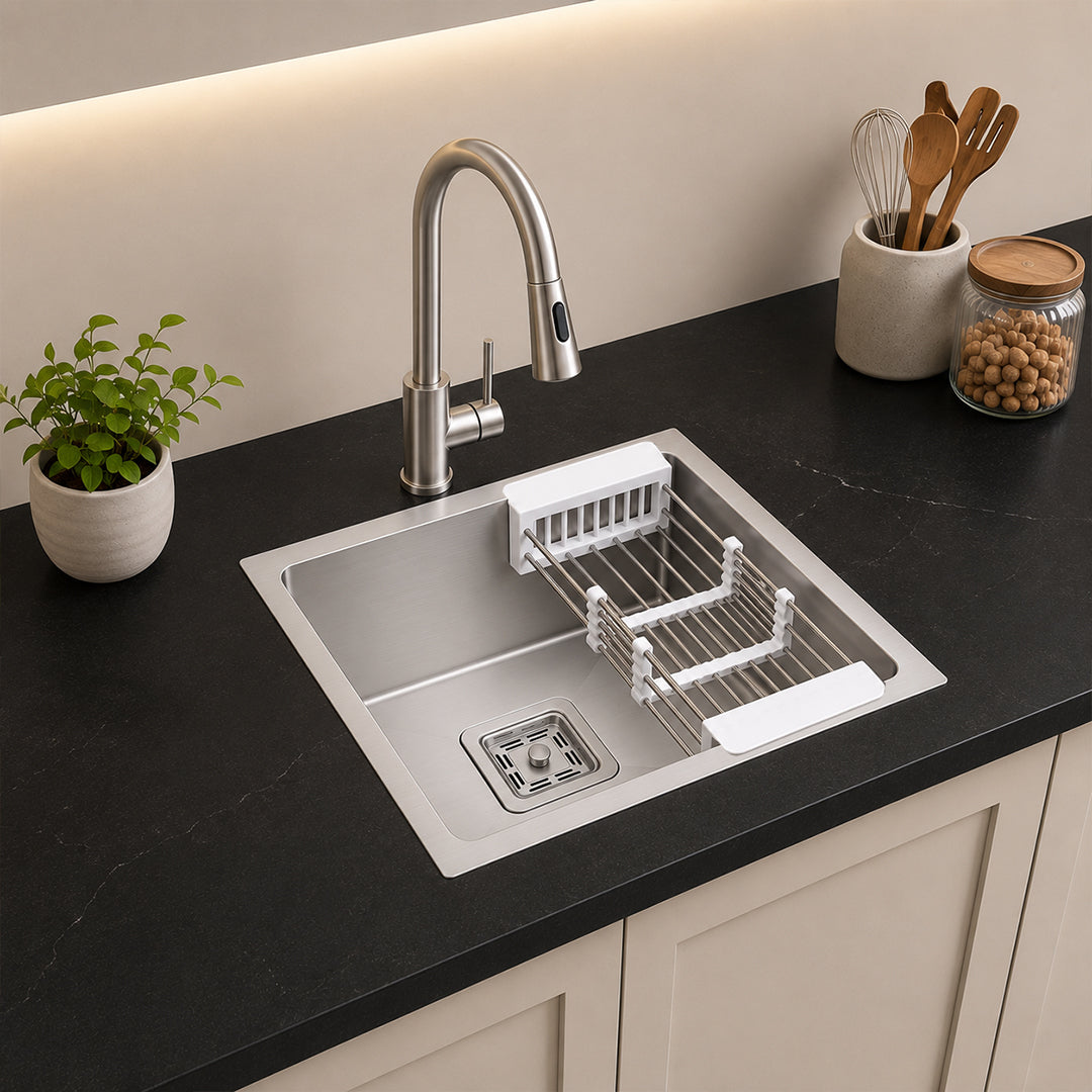 18x16x10 Inch 304 Grade Handmade Single Bowl Kitchen Sink Stainless Steel