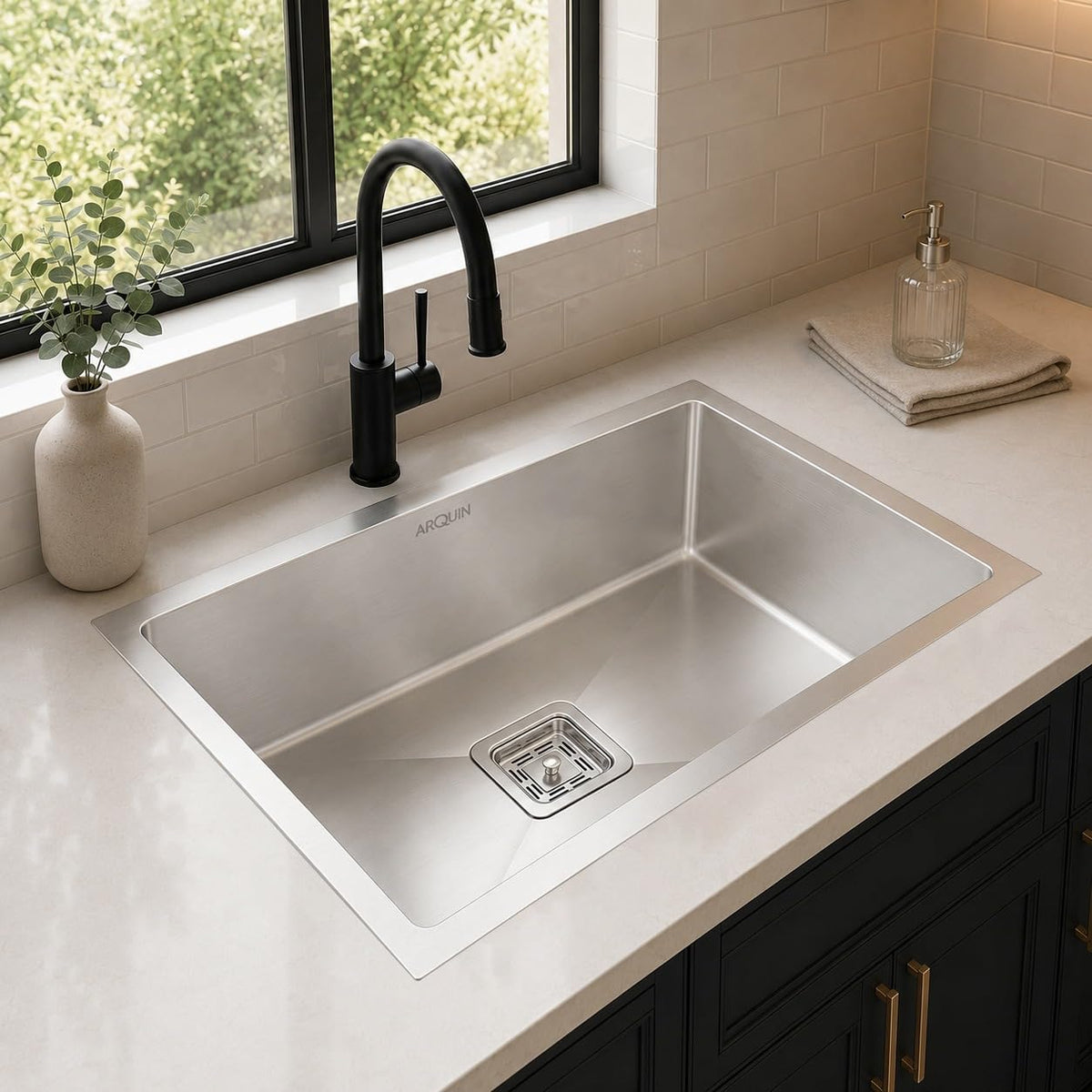 27x18x10 Inch Heavy Grade Handmade Single Bowl Kitchen Sink