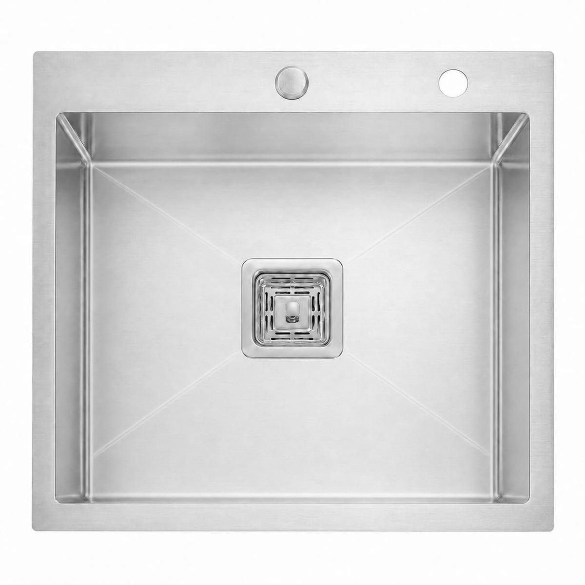 24x18x10 Inch Heavy Grade Handmade Single Bowl With Tap Hole Kitchen Sink