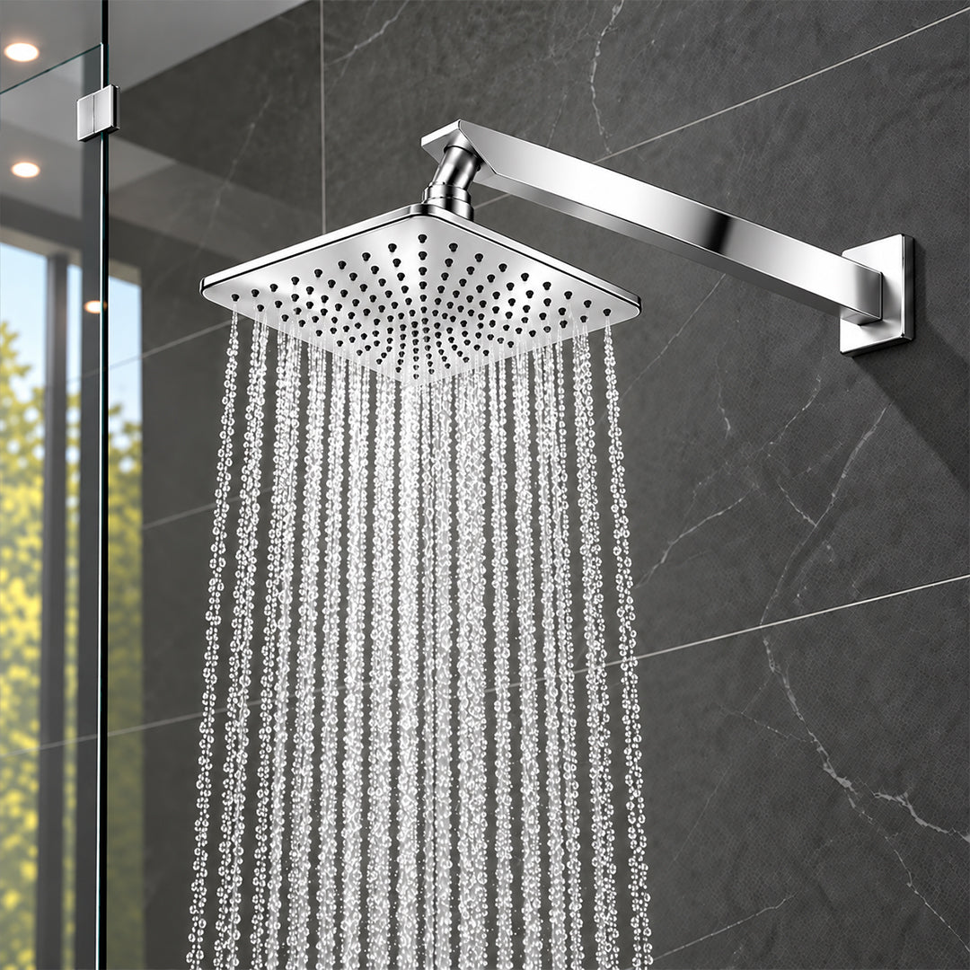 Rain Shower Head without Arm 304 Stainless Steel Overhead Shower 6x6 Inch (SOFT)