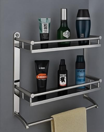 3 Layer Bathroom Shelf 5x15x16 Inch Stainless Steel