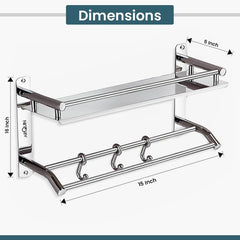 ARQUIN Multipurpose Double Layer 2-Tier Shelves | Stainless Steel