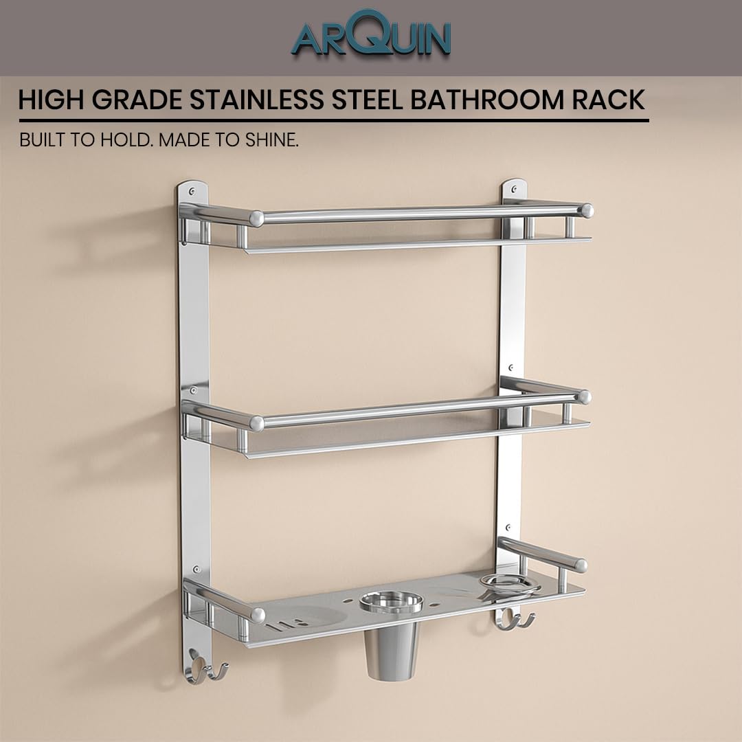 6 in 1 Bathroom Shelf Stainless Steel