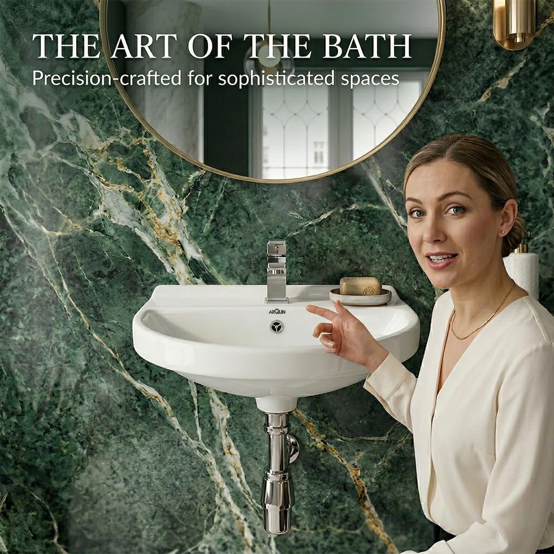 Platinum Ceramic Wall Hung Washbasin MARCO