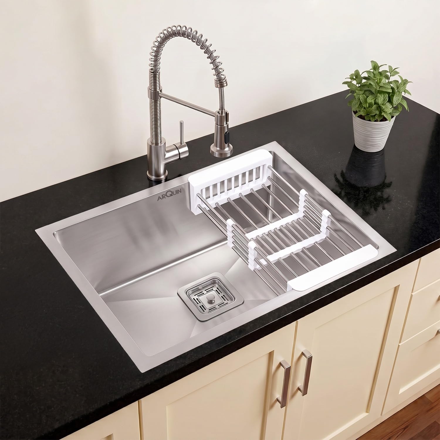 24x18x10 Inch Heavy Grade Handmade Single Bowl Kitchen Sink