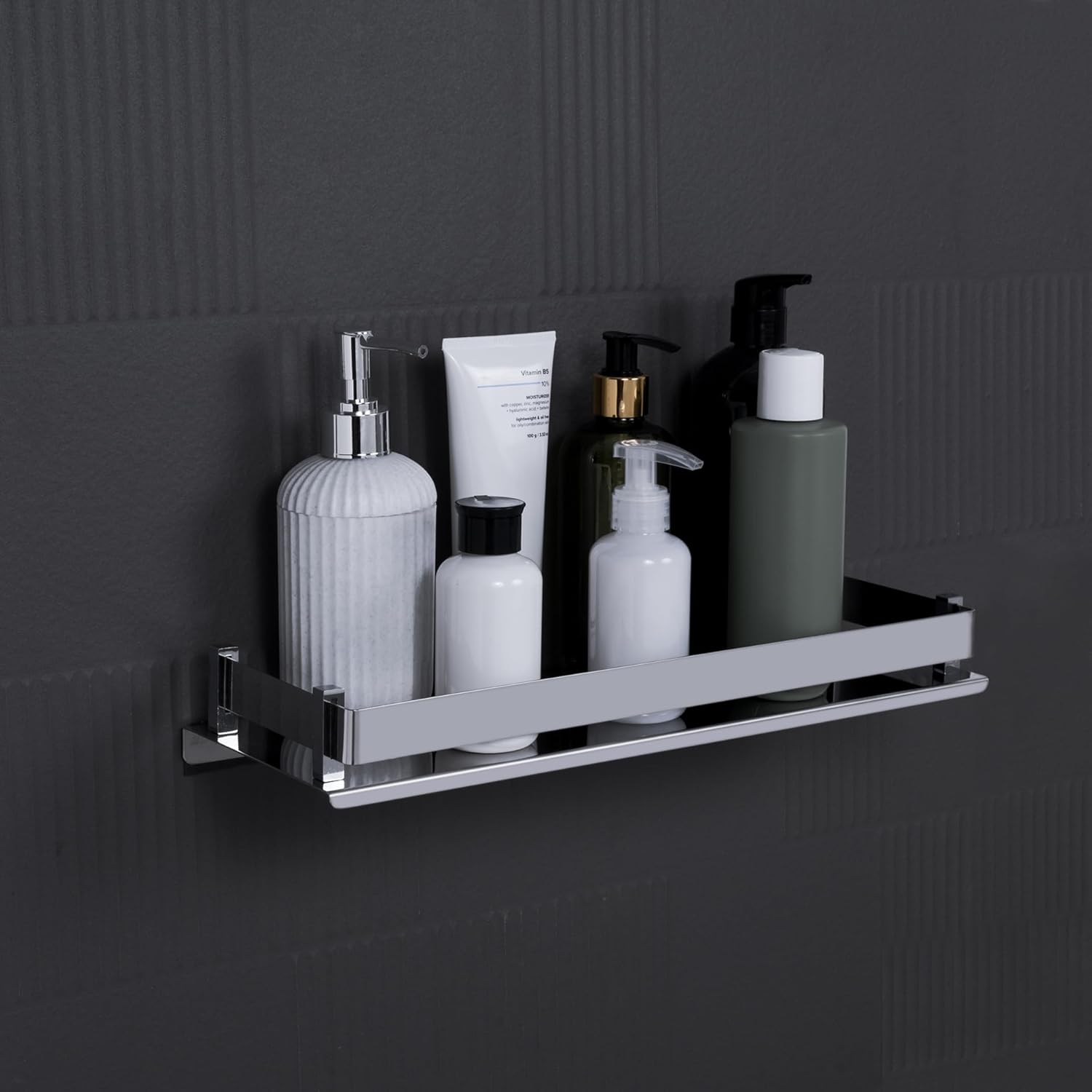Bathroom Shelf And Racks Wall Mounted Shelves (5x18 Inch) Stainless Steel
