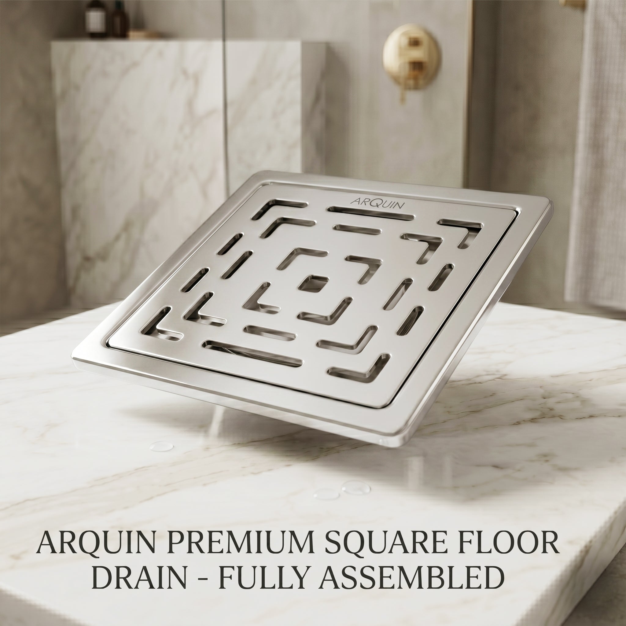 Square Floor Drainer 304 SS Grade Without Cockroach Trap (5X5 Inch)