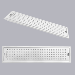 Sliver-Matt Shower Water Drain Channel with Cockroach Trap (18X4 Inches)