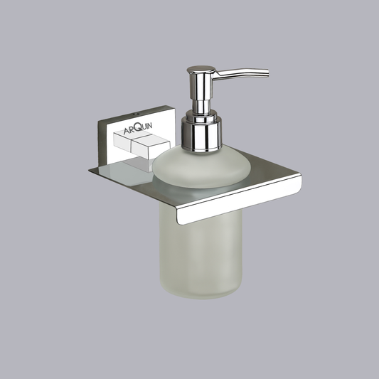 Stainless Steel Chrome Liquid Soap Dispenser for Bathroom (12X12.3X15.5 CM)