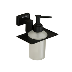Stainless Steel Black Matt Liquid Soap Dispenser for Bathroom (12.4X12.3X15.5 CM)