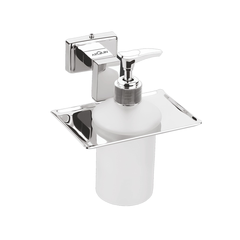Stainless Steel Chrome Liquid Soap Dispenser for Bathroom (12.4X12.3X15.5 CM)