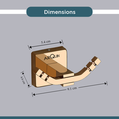 Arquin Stainless Steel Rose Gold Robe/Towel Hook for Bathroom (9.1X5.4X4.6 CM)