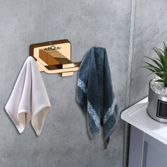 Arquin Stainless Steel Rose Gold Robe/Towel Hook for Bathroom (9.3X5.2X3.6 CM)