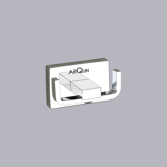 Arquin Stainless Steel Chrome Robe & Towel Hook for Bathroom (7.8X5X4 CM)