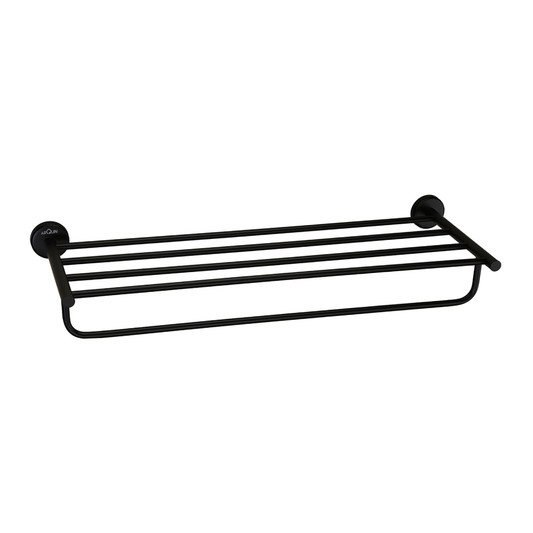 Stainless Steel Black Matt Towel Rack for Bathroom (63.5X22X10.5 CM)