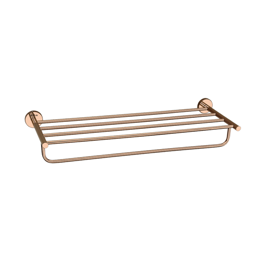 Stainless Steel Rose Gold Towel Rack/Stand for Bathroom (63.5X22X10.5 CM)