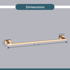 Stainless Steel Rose Gold Towel Rod/Stand for Bathroom (61X7.2X3.6 CM)