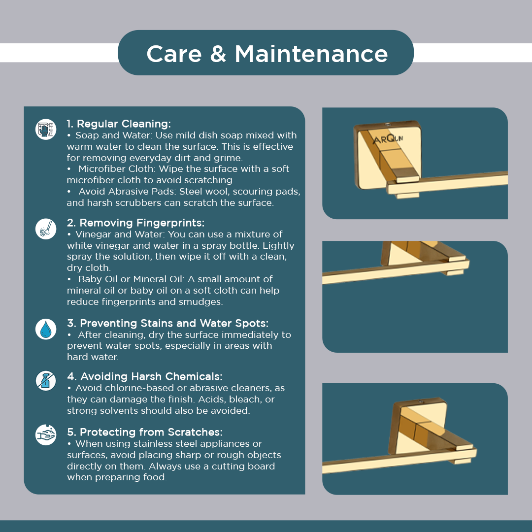 Stainless Steel Gold Towel Rod/Stand for Bathroom (61X7X4.6 CM)