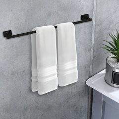 Stainless Steel Black Matt Towel Rod/Hanger for Bathroom (61X7.2X3.6 CM)