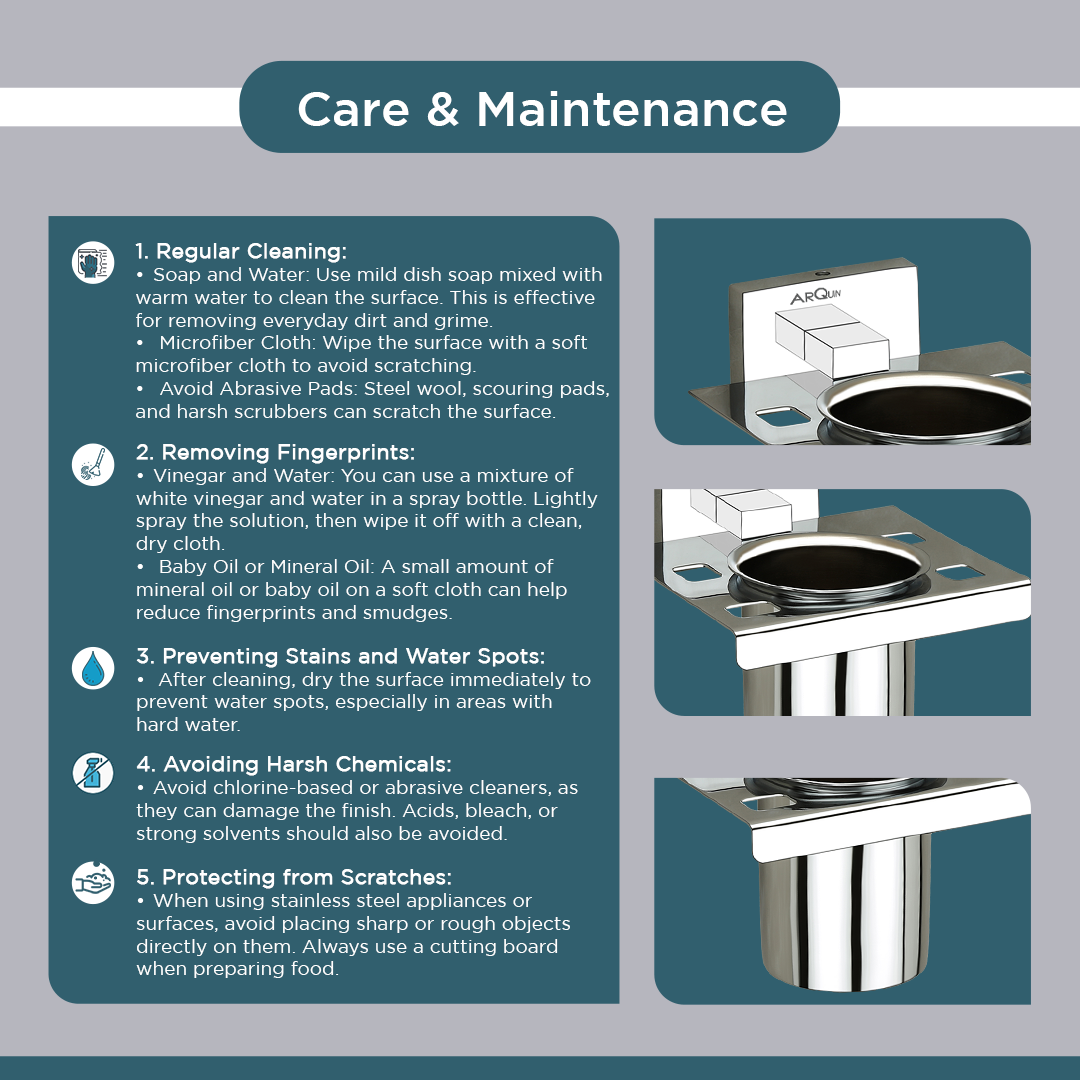 Stainless Steel Chrome Tumbler Holder for Bathroom (12X12.3X9.5 CM)
