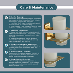 Stainless Steel Gold Tumbler Holder for Bathroom (12.5X12.3X9.5 CM)