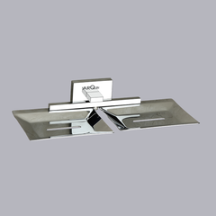 Stainless Steel Chrome Twin Soap Dish Holder for Bathroom (25.4X12.3X4 CM)