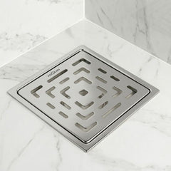 Square Floor Drainer 304 SS Grade Without Cockroach Trap (6x6 Inch)