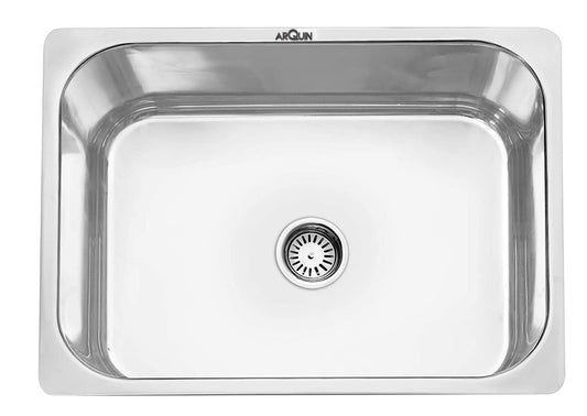 Single Bowl Kitchen Sink (24 x 18 x 9 Inches) | 304 Grade Stainless Steel Sink