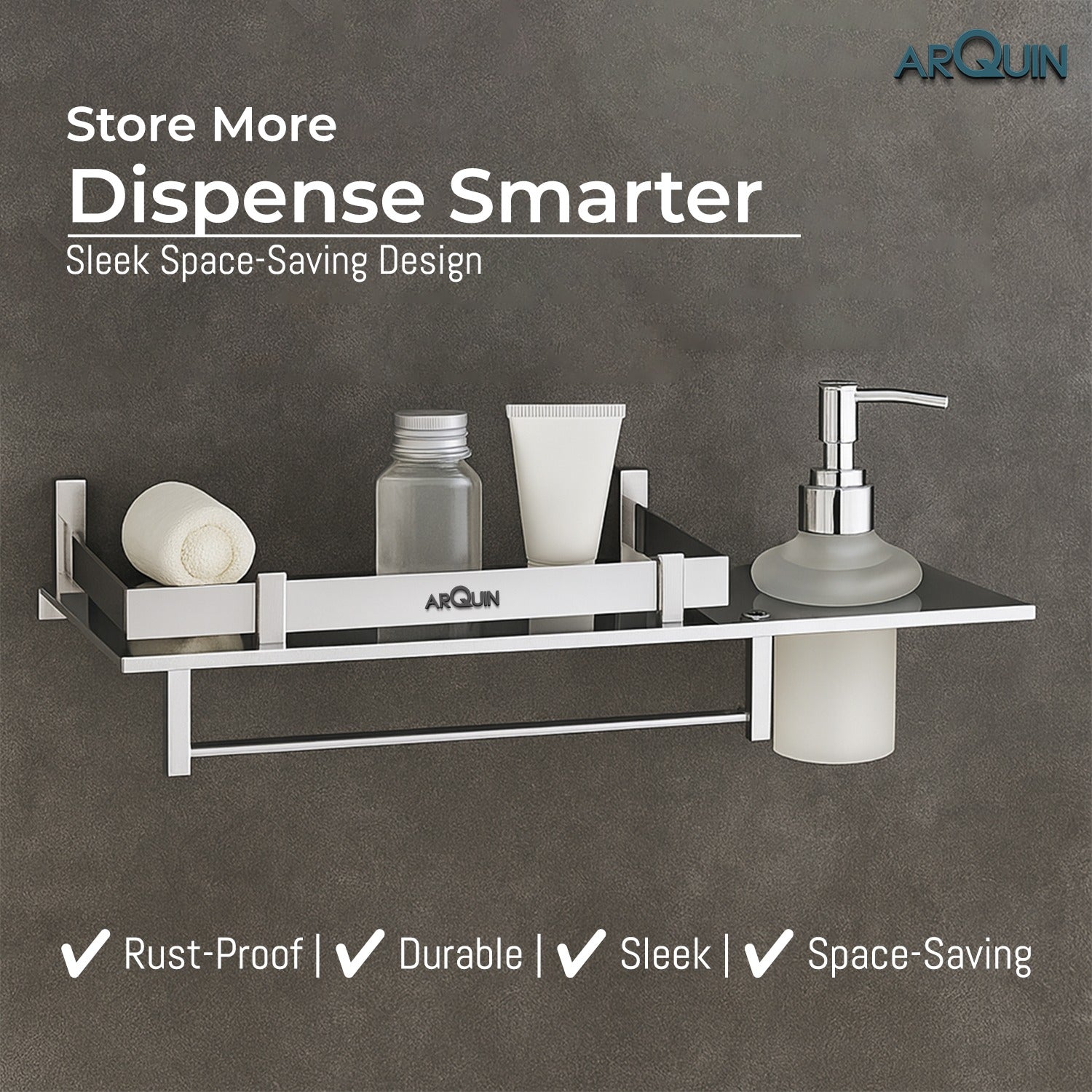 3 in 1 Bathroom Shelf Stainless Steel
