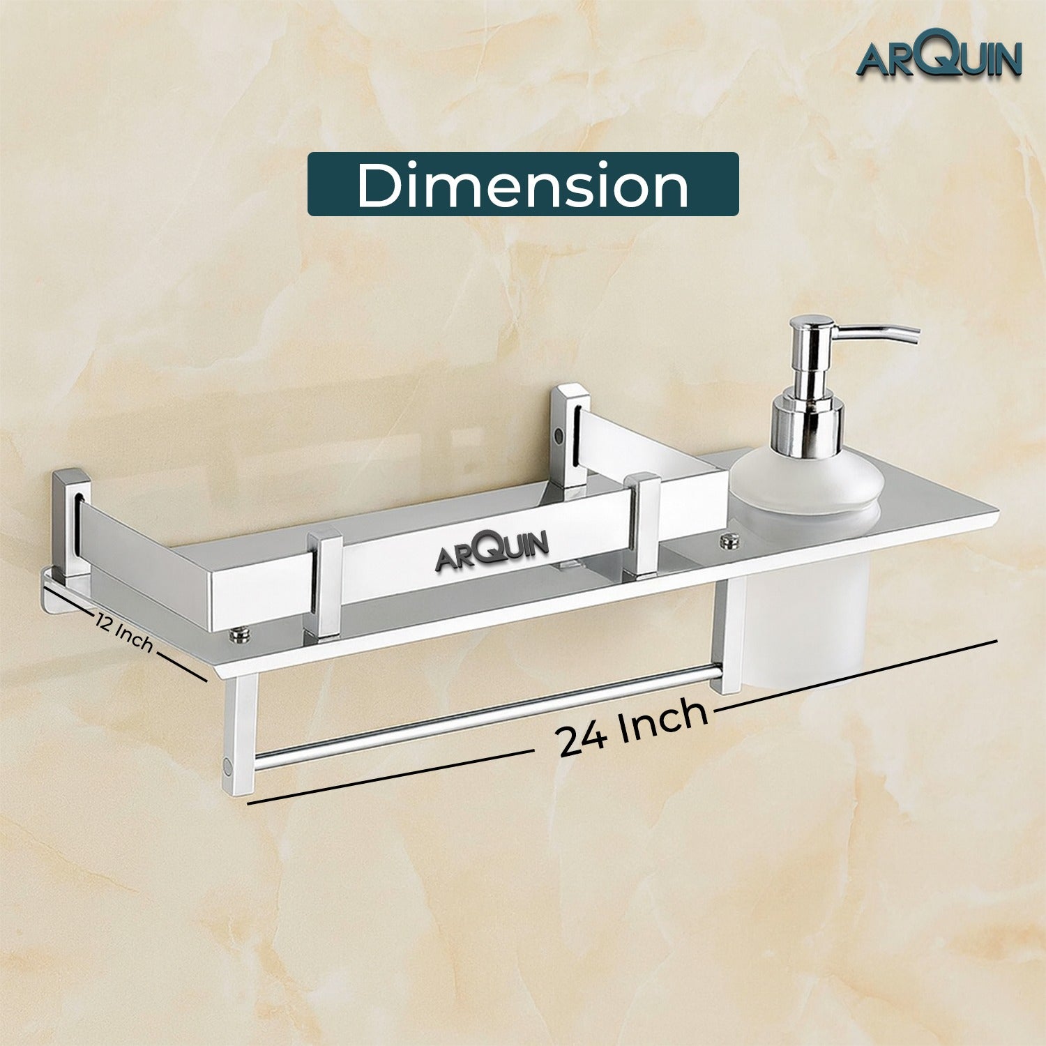 3 in 1 Bathroom Shelf Stainless Steel