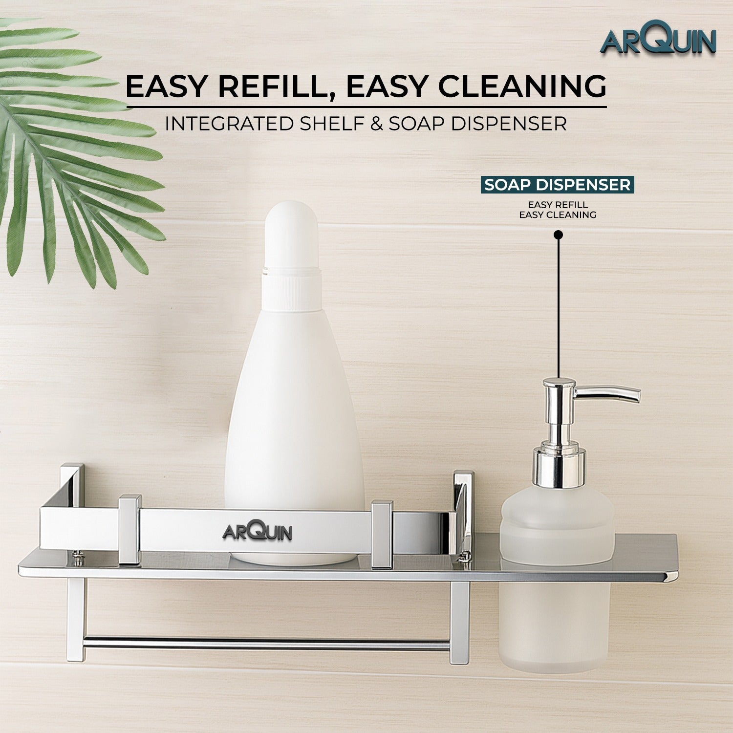 3 in 1 Bathroom Shelf Stainless Steel