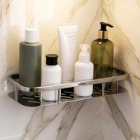 ARQUIN Bathroom Shelf for Wall (5x12 Inch) Single Matrix Shelf | Stainless Steel