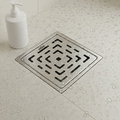 Square Floor Drainer 304 SS Grade with Cockroach Trap (6x6 Inch)