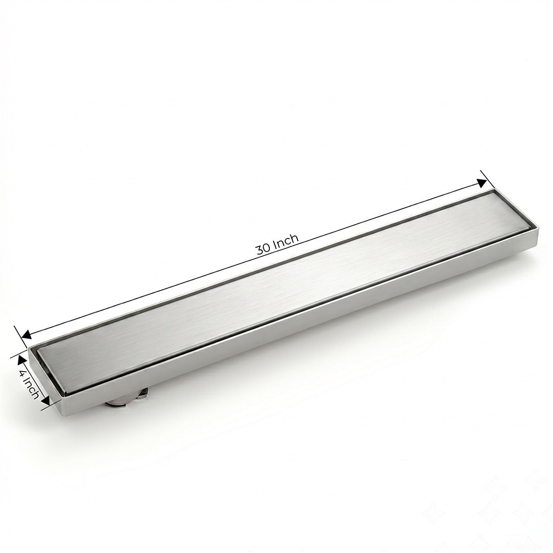 Tile Insert Shower Drain Channel SS 304 Grade (30x4 Inch)