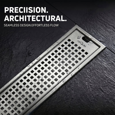 Shower Drain Channel SS 304 Grade with Cockroach Trap (12x4 Inch)