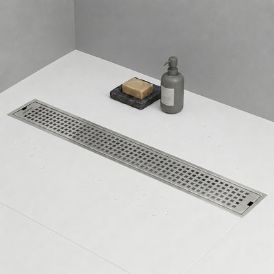 Shower Water Drain Channel SS 304 Grade with Cockroach Trap (24X4 Inch)