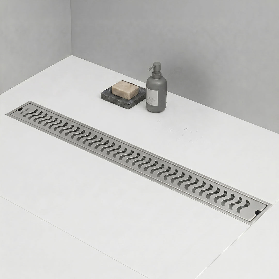 Shower Water Drain Channel SS 304 Grade with Cockroach Trap (30x4 Inch)