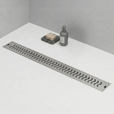 Shower Water Drain Channel SS 304 Grade with Cockroach Trap (30x4 Inch)