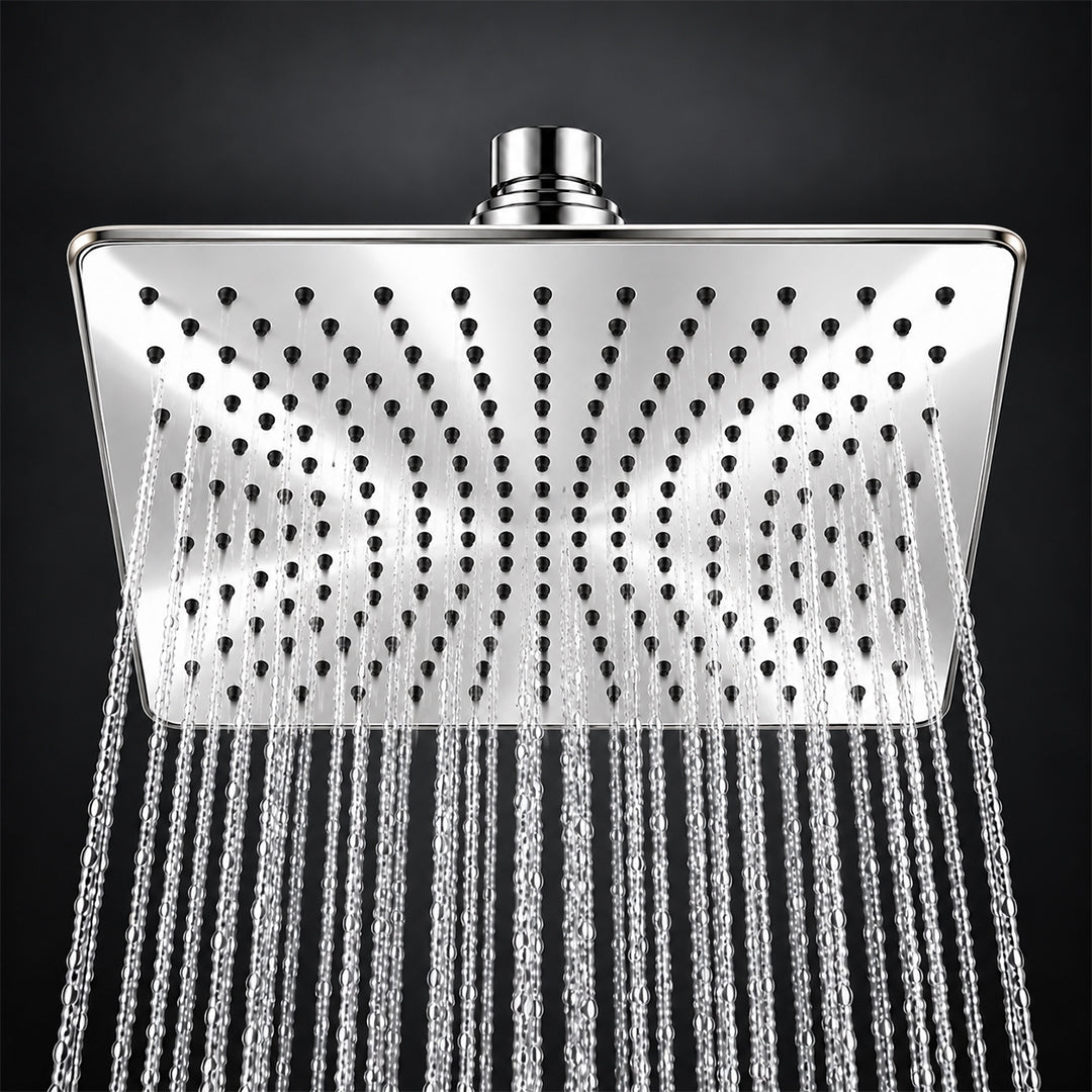 Rain Shower Head without Arm 304 Stainless Steel Overhead Shower 8x8 Inch (SOFT)