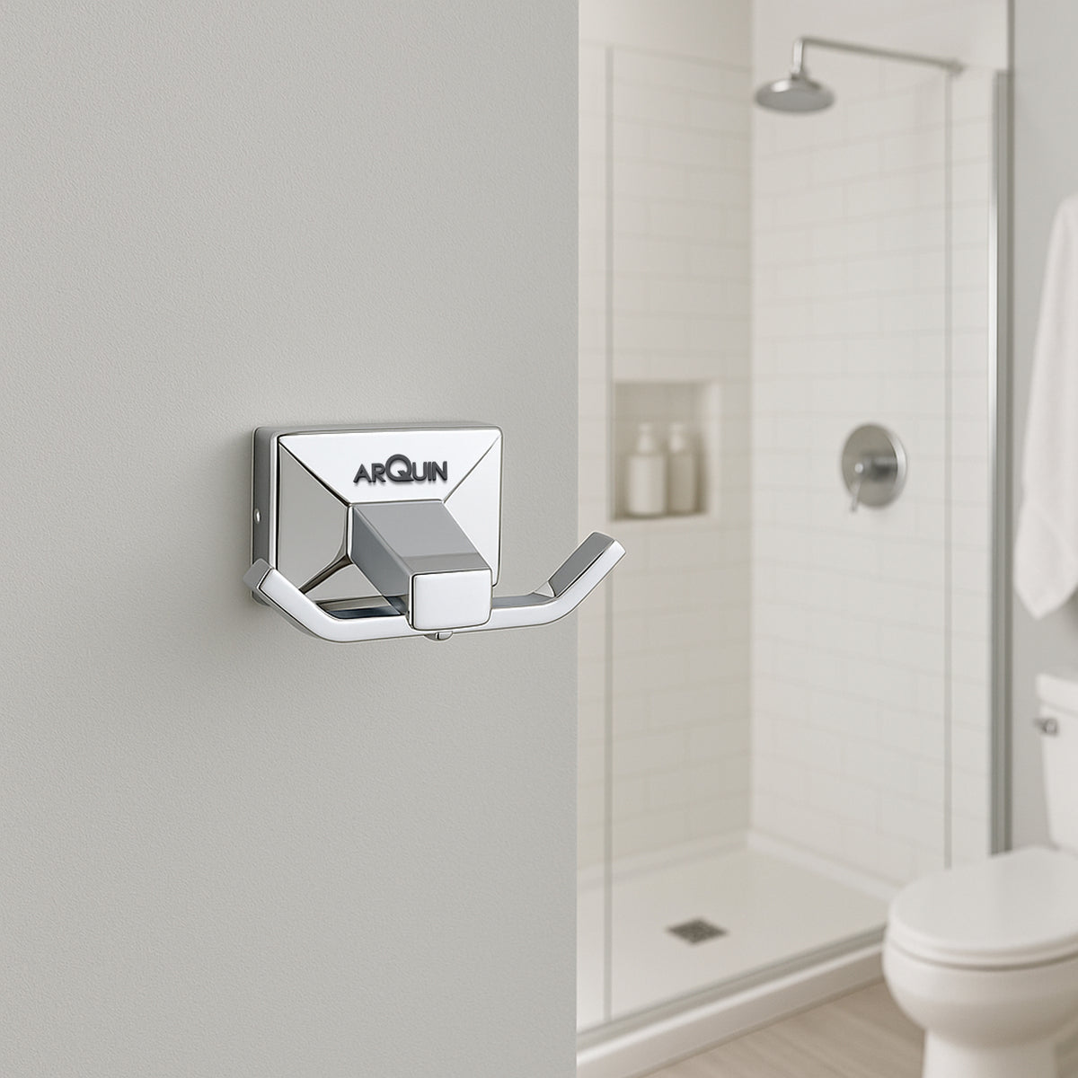 ARQUIN Heavy Grade Stainless Steel Double Robe Hook for Towel & Clothes