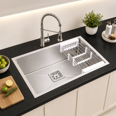 32x20x10 Inch Heavy Grade Handmade Single Bowl Kitchen Sink