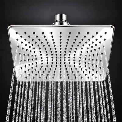 Rain Shower Head without Arm 304 Stainless Steel Overhead Shower 6x6 Inch (SOFT)
