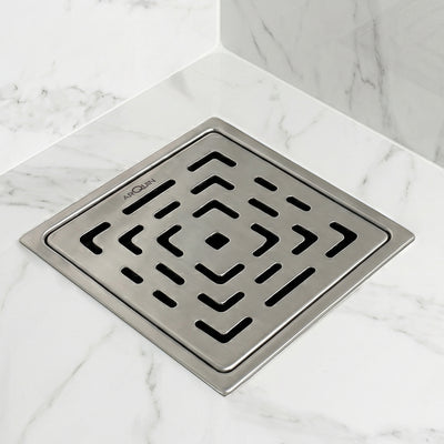 Square Floor Drainer 304 SS Grade with Cockroach Trap (6x6 Inch)