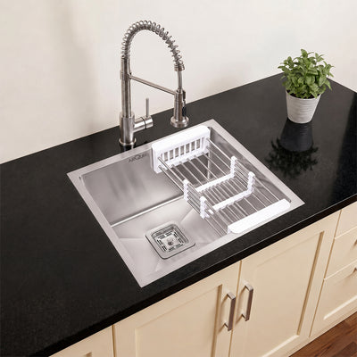 22x18x10 Inch 304 Grade Handmade Single Bowl Kitchen Sink Stainless Steel
