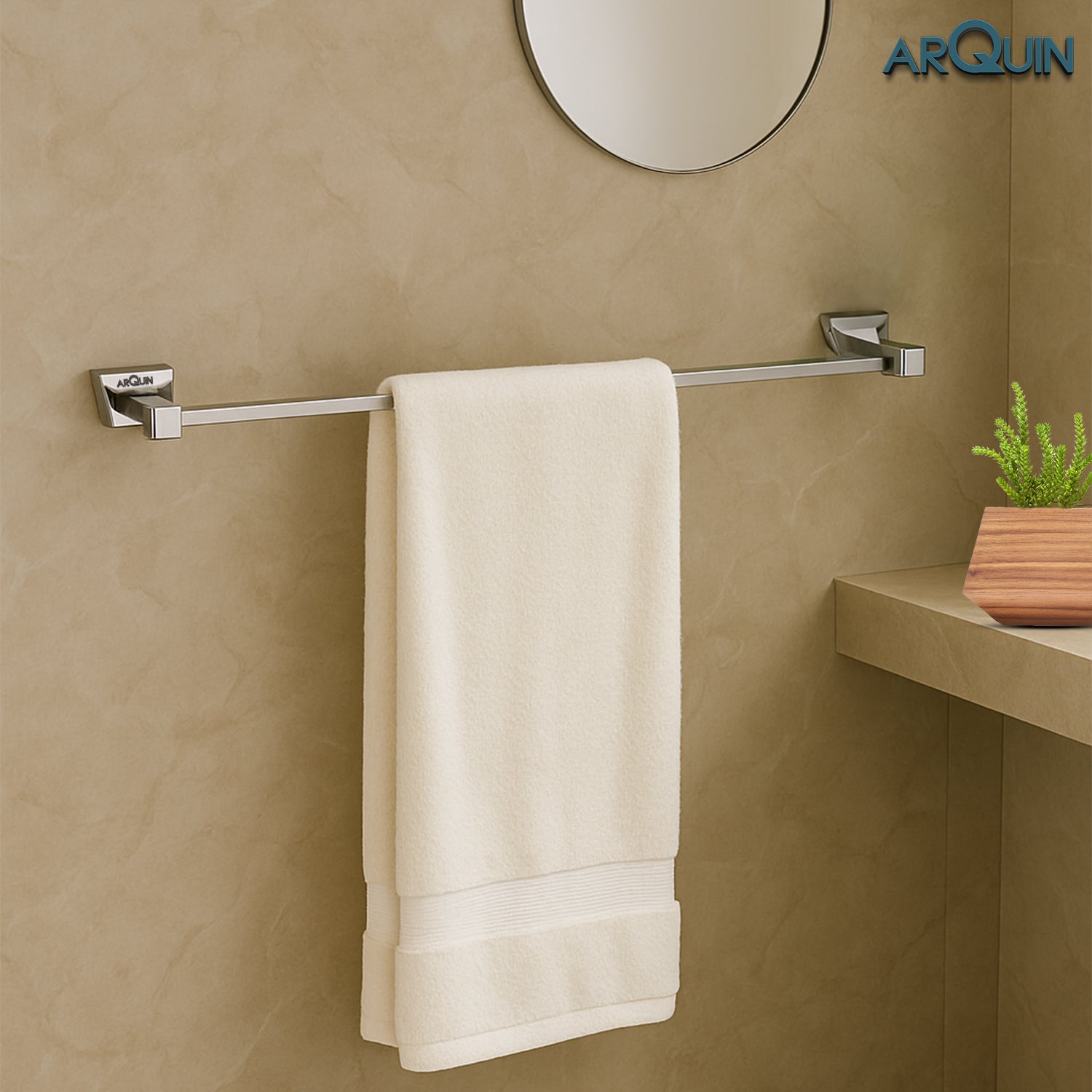 Heavy Grade Stainless Steel Towel Rod Hanger | Towel Holder for Bathroom
